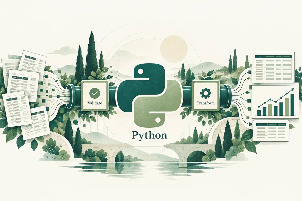 Python data pipeline validating and transforming records
