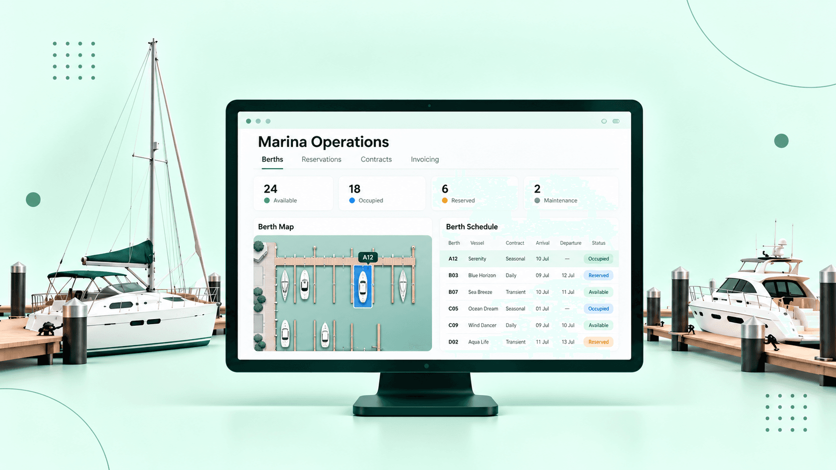 Marina Management Software in Odoo