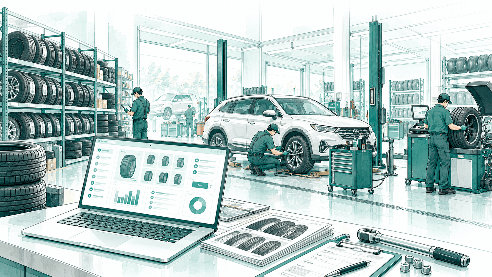 Odoo Tyre Inventory & Fitment Center System
